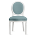 Camille Dining Chair - High Gloss White - Velvet Skylight