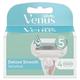 Gillette Venus Deluxe Smooth Sensitive Rasierklingen Damen, 4 Ersatzklingen für Damenrasierer mit 5-fach Klinge