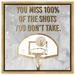 Oliver Gal The Shots You Don't Take - Graphic Art on Canvas in White | 24 H x 24 W x 1.5 D in | Wayfair 38873_24x24_CANV_PSGLD