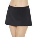 Plus Size Women's Chlorine Resistant A-line Swim Skirt by Swimsuits For All in Black (Size 34)