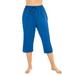 Plus Size Women's Taslon® Cover Up Capri Pant by Swim 365 in Dream Blue (Size 14/16)