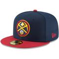 Men's New Era Navy/Red Denver Nuggets 2-Tone 59FIFTY Fitted Hat