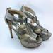 Michael Kors Shoes | Michael Kors Berkley Platform Silver Glitter Heels | Color: Silver | Size: 10