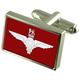 Parachute Regiment Military England Flag Cufflinks Engraved Box