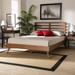 Baxton Studio Shiro Mid-Century Modern Ash Walnut Finished Wood Queen Size Platform Bed - Wholesale Interiors Shiro-Ash Walnut-Queen