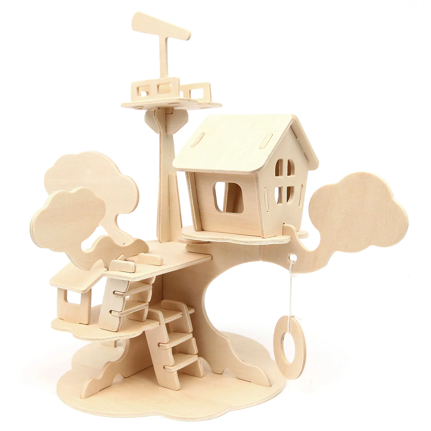 Kit créatif en bois "cabane dans les arbres", 28 x 26 cm
