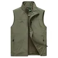 FifraMen-Gilet Respirant pour Homme Veste en GlaJacket Multipoches Vêtements de Voyage Pêche en