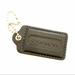 Coach Accessories | Coach Black Leather Keychain Tag | Color: Black/Silver | Size: 3”