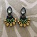 Anthropologie Jewelry | Anthropologie Vintage Post Earings | Color: Green/Yellow | Size: 1.5”