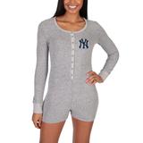 Women's Concepts Sport Gray New York Yankees Venture Sweater Romper