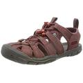 KEEN Damen Clearwater CNX Sandalen, Wine/Red Dahlia Leather, 40.5 EU