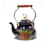 MacKenzie-Childs Flower Market 2 Quart Tea Kettle Stainless Steel/Enameled in Orange/Red/Green | 10.5 H x 7 W x 7 D in | Wayfair 89257-70