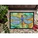 World Menagerie Tallac Abstract Dragonfly Non-Slip Outdoor Door Mat Rubber | Rectangle 1'6" x 2'3" | Wayfair 8967MAT