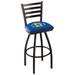 Holland Bar Stool NCAA Swivel 30" Bar Stool Upholstered/Metal in Black/Brown | 45 H x 18.5 W x 17 D in | Wayfair L01430SDakSt