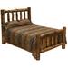 Loon Peak® Lytle Solid Wood Low Profile Standard Bed Wood in White/Brown | 60 H x 58 W x 87 D in | Wayfair AD47A9324B0041269BDF3C6BDED07240