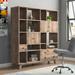 Wade Logan® Kilgore Standard 65" Solid Wood Bookcase Wood in Brown/Green | 73 H x 63 W x 16 D in | Wayfair BRYS7713 34596977