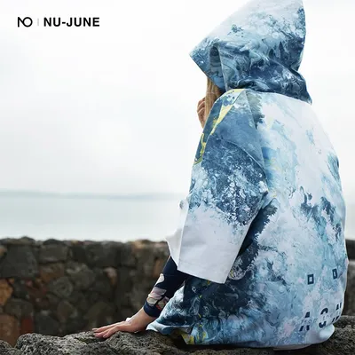 Nu-juin – Robe de plage à changement de capuche serviette de natation séchage rapide protection