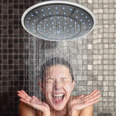 Vagsure-Pommeau de douche en silicone souple de forme ronde en plastique salle de douche
