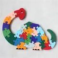Jouets dinosaures en bois pour enfants puzzle 3D puzzle pour enfants nouveau dos