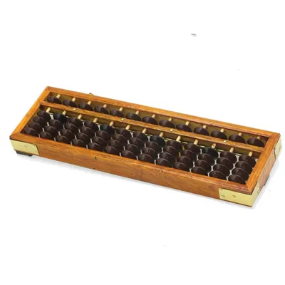 Calculatrice ancienne classique cadre en bois jouet en perles en plastique Abacus Soroban