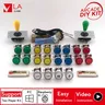 Kit de bricolage pour borne d'arcade Rasberry Pi boutons poussoirs LED manette à 8 voies
