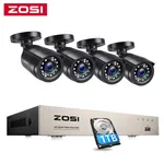 ZOSI-Système de vidéosurveillance d'extérieur 8 canaux 1080P DVR vidéo 5MP Lite avec 2/4/6/8