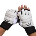 Gants de boxe demi-doigts en cuir PU pour enfants et hommes gants de kickboxing entraînement