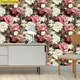 HaoHome – papier peint adhésif à fleurs et plantes revêtement mural amovible en vinyle multicolore