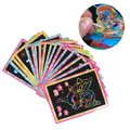 10 pcs/lot enfant enfants magie Scratch Art Doodle Pad peinture cartes jouets début éducatif