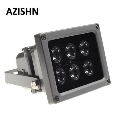 AZISHN – lampe à infrarouge LED S, illuminateur IR, 6 pièces, pour l'extérieur, Vision nocturne,
