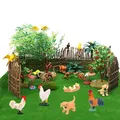 Figurines d'action d'animaux de ferme pour enfants figurine de over accessoires d'arbre