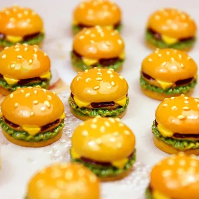 10 pièces/ensemble Mini Simulation de nourriture Hamburger faire semblant de jouer pour poupée