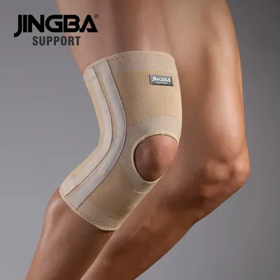 JINGBA – genouillère élastique de soutien protection des genoux pour volley-ball basket-ball