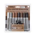 Kit de retouche pour meubles 17 pièces marqueurs et autocollants de remplissage Kit de