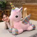 Joli jouet en peluche arc-en-ciel mignon licorne rêve cheval rose fille douce décoration de