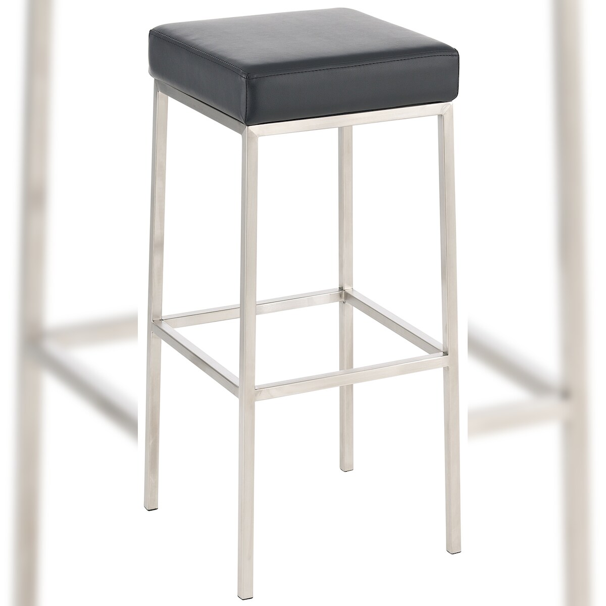 CLP Barhocker Montreal Kunstlederbezug edelstahl/schwarz Image