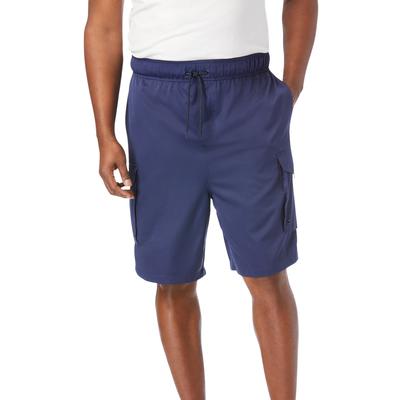 Men's Big & Tall 8" Flex Cargo Swim Trunks by KS Island in Navy (Size 4XL)