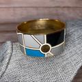 Kate Spade Jewelry | Kate Spade “About Town” Classy Colorblock Bangle | Color: Blue/Gold | Size: Os