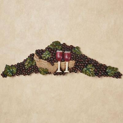 Wine Picnic Grapes Wall Topper Multi Earth , Multi Earth