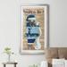 The Holiday Aisle® Naughty or Nice - Picture Frame Painting Print Paper, Solid Wood in Blue/Brown | 42.5 H x 22.5 W x 1.5 D in | Wayfair