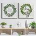 The Holiday Aisle® Snowberry Wreath - 2 Piece Wrapped Canvas Painting Print Set Metal in Green/White | 40 H x 80 W x 1 D in | Wayfair
