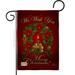 Breeze Decor We Wish You 2-Sided Polyester 1'6.5" x 1'1" Garden Flag in Red | 18.5 H x 13 W in | Wayfair BD-XM-G-114003-IP-DB-D-US15-BD