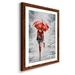 Mercer41 City Shopping III - Picture Frame Painting Print on Paper in Gray/Red | 37.5 H x 27.5 W x 1.5 D in | Wayfair