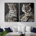 Latitude Run® African Leopard - 2 Piece Print Set Canvas/Metal in Black/Brown/Green | 32 H x 48 W x 1.5 D in | Wayfair