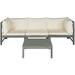 Breakwater Bay Wimmer 4 Piece Sectional Seating Group w/ Cushions Wood/Natural Hardwoods in Gray | Outdoor Furniture | Wayfair