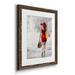 Mercer41 City Shopping II - Picture Frame Painting Print on Paper in Gray/Red | 20 H x 17 W x 1.5 D in | Wayfair 3066BA8271B34ADAAB41711EB8C2B759