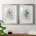 August Grove® Cottage Wildflowers I - 2 Piece Painting Print Set Paper, Solid Wood in Blue/Green/Indigo | 40 H x 72 W in | Wayfair