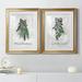 The Holiday Aisle® Sprig of Christmas Time - 2 Piece Painting Print Set Paper, Solid Wood in Black | 30.5 H x 45 W x 1.5 D in | Wayfair