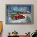 The Holiday Aisle® Christmas Delivery - Picture Frame Painting Print on Canvas Canvas, in Blue/Green/Red | 37.5 H x 27.5 W x 1.5 D in | Wayfair