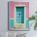 Ebern Designs San Miguel Door by J Paul - Picture Frame Photograph Print on Canvas Canvas, in Blue/Pink | 36.5 H x 26.5 W x 1.5 D in | Wayfair